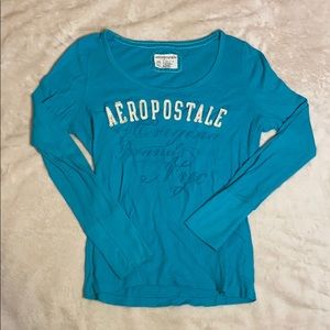 Aeropostale graphic logo Henley